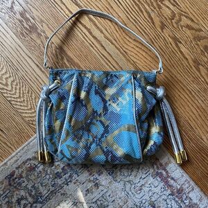 Vintage Ed Hardy Snake Print Purse Handbag Y2K Christian Audigier